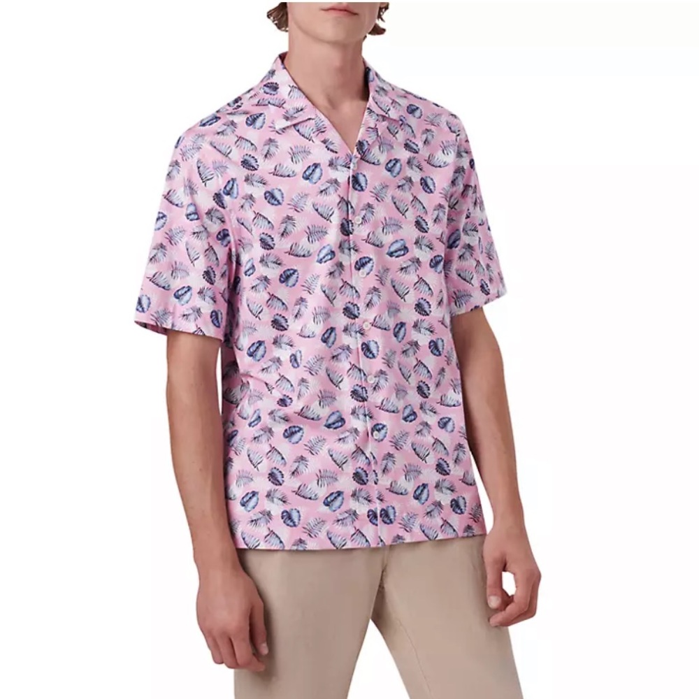 Bugatchi Printed Short-Sleeve Shirt